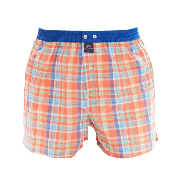 M4930 - Gingham multicolour orange