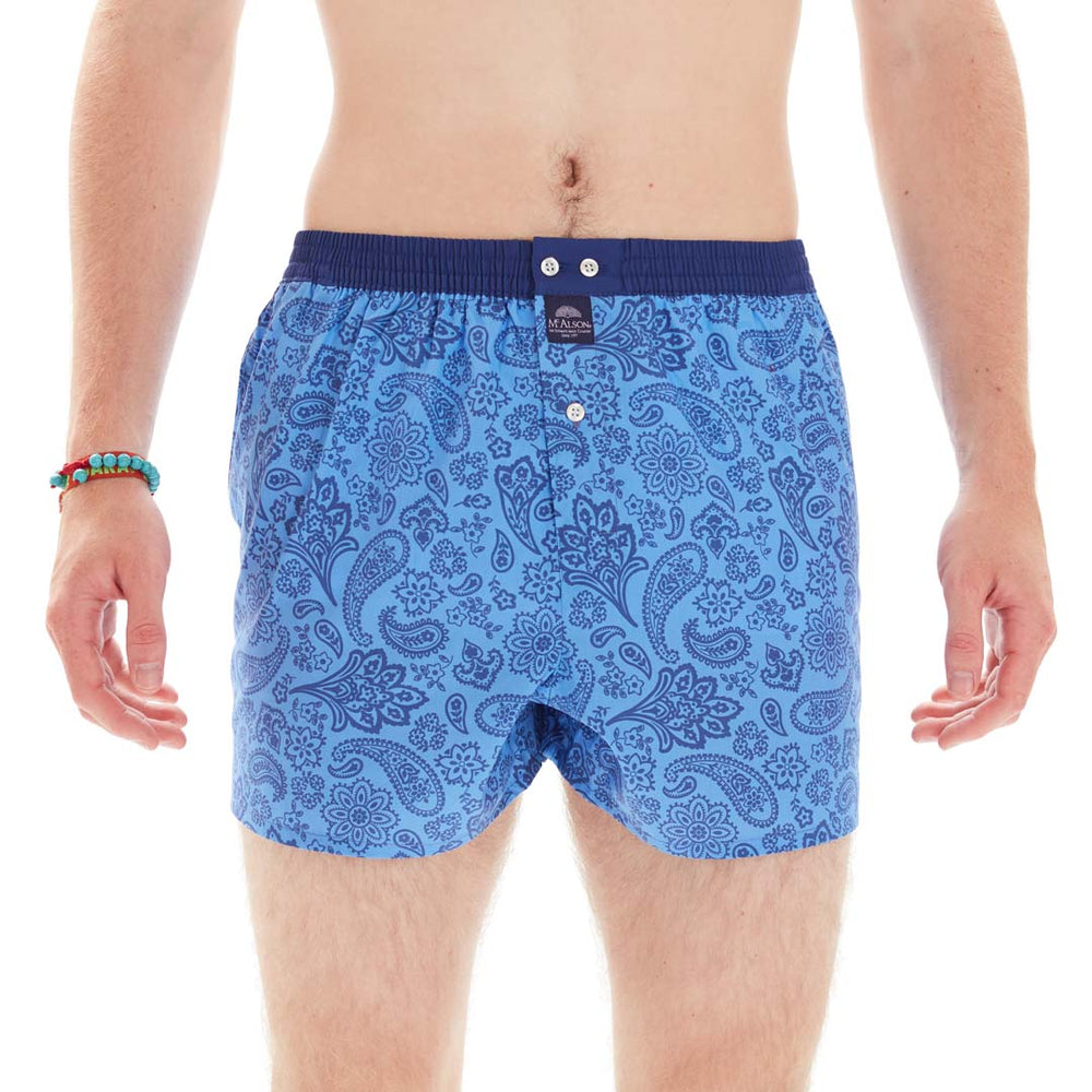 M4971 - Motif cachemire bleu