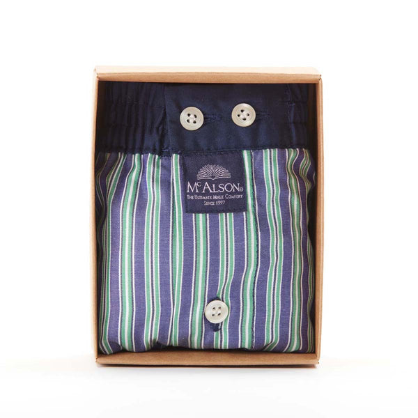 M4408 - Striped green & navy