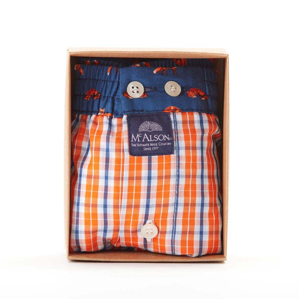 M4419 - Schachbrettartig orange & blau