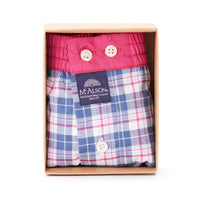 M4530 - Madras navy & fuchsia