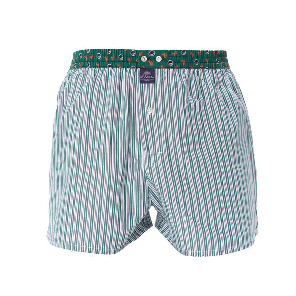 M4645 - Striped green & navy