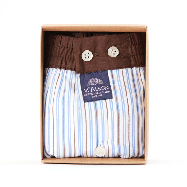 M4649 - Striped blue & brown