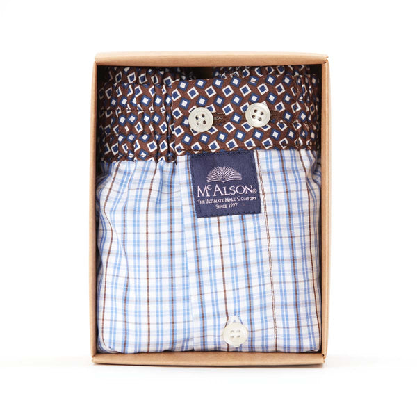 M4650 - Checkered blue & brown