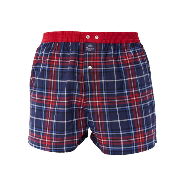 M4672 - Madras red & navy